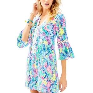 Lilly Pulitzer NWOT Hollie Tunic Dress Mermaid Cove Size S